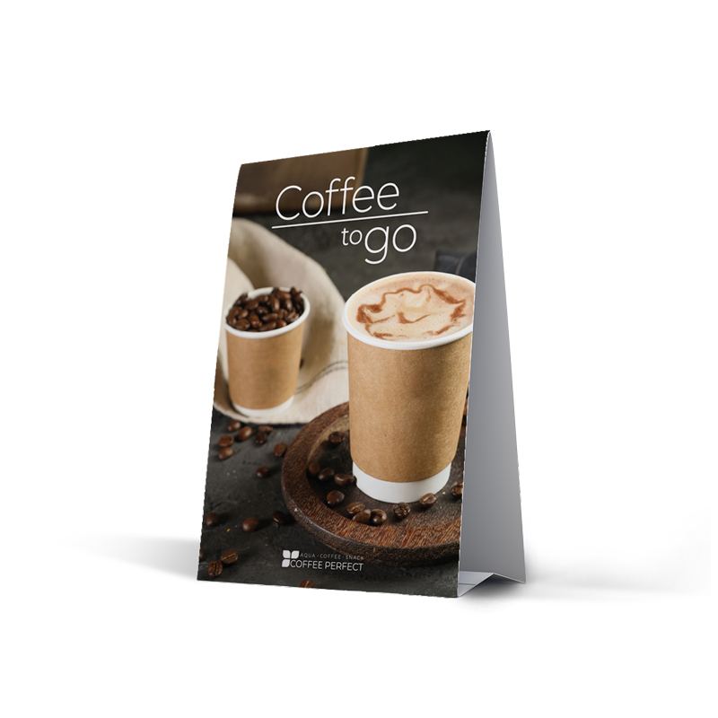 Thekenaufsteller A5 - Coffee to go