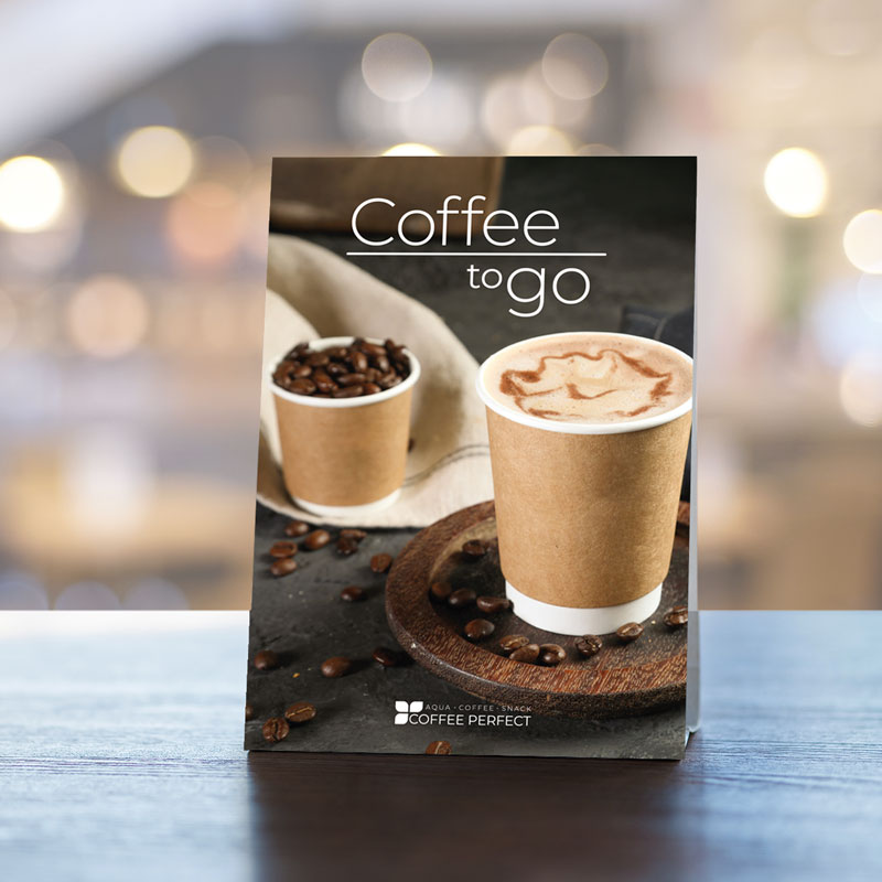 Thekenaufsteller A5 - Coffee to go