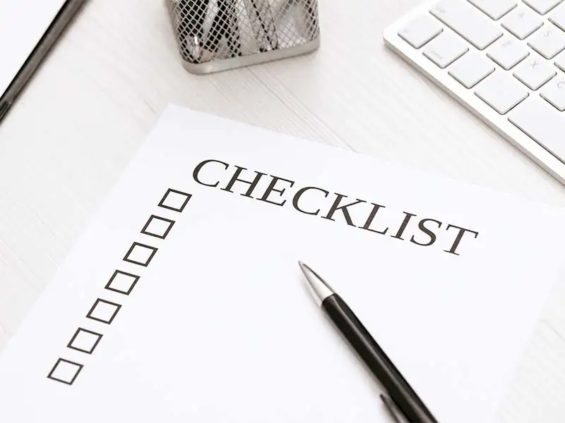 Checkliste Checkliste